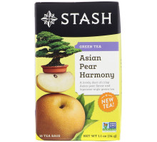 Stash Tea, зеленый чай, гармония китайской груши, 18 чайных пакетиков, 1,1 унц. (34 г)