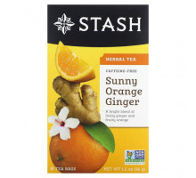 Травяные сборы и чаи Stash Tea, Herbal Tea, солнечный апельсин и имбирь, без кофеина, 18 чайных пакетиков, 36 г (1,2 унции)