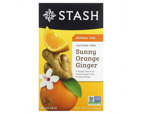 Травяные сборы и чаи Stash Tea, Herbal Tea, солнечный апельсин и имбирь, без кофеина, 18 чайных пакетиков, 36 г (1,2 унции) Травяные сборы и чаи Stash Tea, Herbal Tea, солнечный апельсин и имбирь, без кофеина, 18 чайных пакетиков, 36 г (1,2 унции)