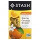 Травяные сборы и чаи Stash Tea, Herbal Tea, солнечный апельсин и имбирь, без кофеина, 18 чайных пакетиков, 36 г (1,2 унции)