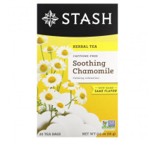 Травяные сборы и чаи Stash Tea, Herbal Tea, успокаивающая ромашка, без кофеина, 20 чайных пакетиков, 18 г (0,6 унции)