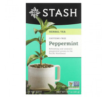 Травяные сборы и чаи Stash Tea, Herbal Tea, перечная мята, без кофеина, 20 чайных пакетиков, 20 г (0,7 унции)