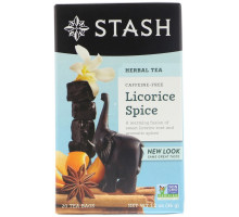 Stash Tea, Травяной чай высшего сорта, лакрица и пряности, без кофеина, 20 чайных пакетиков, 1,2 унции (36 г)