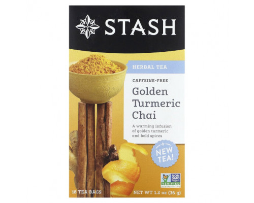 Травяные сборы и чаи Stash Tea, Herbal Tea, золотой чай с куркумой, без кофеина, 18 чайных пакетиков, 36 г (1,2 унции) Травяные сборы и чаи Stash Tea, Herbal Tea, золотой чай с куркумой, без кофеина, 18 чайных пакетиков, 36 г (1,2 унции)