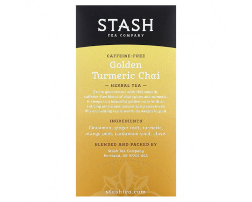 Травяные сборы и чаи Stash Tea, Herbal Tea, золотой чай с куркумой, без кофеина, 18 чайных пакетиков, 36 г (1,2 унции) Травяные сборы и чаи Stash Tea, Herbal Tea, золотой чай с куркумой, без кофеина, 18 чайных пакетиков, 36 г (1,2 унции)