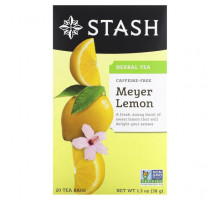 Травяные сборы и чаи Stash Tea, Herbal Tea, лимон Мейера, без кофеина, 20 чайных пакетиков, 38 г (1,3 унции)