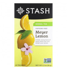 Травяные сборы и чаи Stash Tea, Herbal Tea, лимон Мейера, без кофеина, 20 чайных пакетиков, 38 г (1,3 унции)