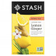 Травяные сборы и чаи Stash Tea, травяной чай, лимон и имбирь, без кофеина, 20 чайных пакетиков, 34 г (1,1 унции)