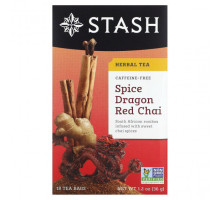 Травяные сборы и чаи Stash Tea, Herbal Tea, Spice Dragon Red Chai, без кофеина, 18 чайных пакетиков, 36 г (1,2 унции)