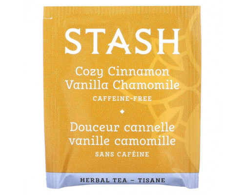 Травяные сборы и чаи Stash Tea, Herbal Tea, корица, ваниль и ромашка, без кофеина, 18 чайных пакетиков, 25 г (0,8 унции) Травяные сборы и чаи Stash Tea, Herbal Tea, корица, ваниль и ромашка, без кофеина, 18 чайных пакетиков, 25 г (0,8 унции)