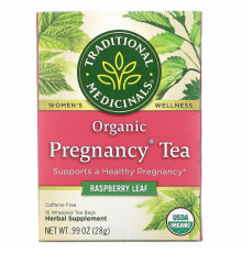 Traditional Medicinals, Women's Tea, Organic Pregnancy Tea, Caffeine Free, 16 Wrapped Tea Bags, .99 oz (28 g)
