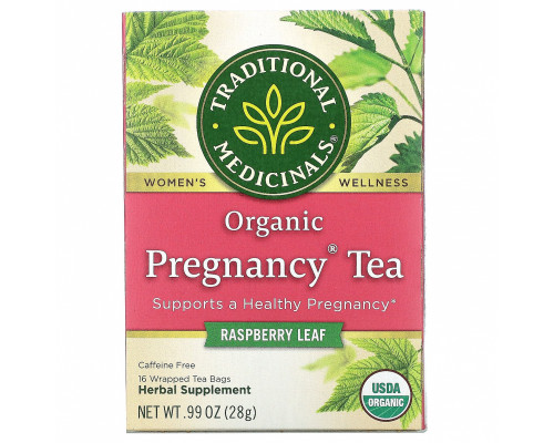 Traditional Medicinals, Women's Tea, Organic Pregnancy Tea, Caffeine Free, 16 Wrapped Tea Bags, .99 oz (28 g) Traditional Medicinals, Women's Tea, Organic Pregnancy Tea, Caffeine Free, 16 Wrapped Tea Bags, .99 oz (28 g)
