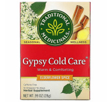 Traditional Medicinals, Seasonal Teas, Gypsy Cold Care, Naturally Caffeine Free, 16 Wrapped Tea Bags, .99 oz (28 g)