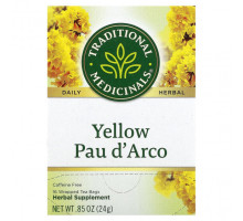 Травяные сборы и чаи Yellow Pau d' Arco, Caffeine Free, 16 Wrapped Tea Bags, 0.85 oz (24 g)