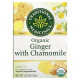 Травяные сборы и чаи Herbal Teas, Organic Ginger with Chamomile, Caffeine Free, 16 Wrapped Tea Bags, 0.85 oz (24 g)
