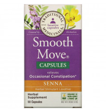 Traditional Medicinals, Smooth Move Capsules, Senna, 50 Capsules