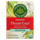 Травяные сборы и чаи Traditional Medicinals, Organic Throat Coat, эвкалипт, без кофеина, 16 чайных пакетиков в упаковке, 28 г (0,99 унции)