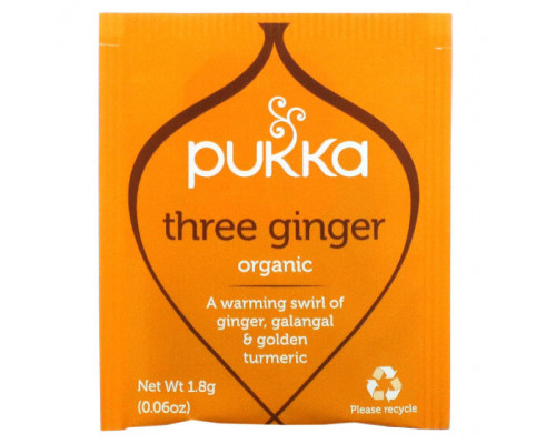 Травяные сборы и чаи Pukka Herbs, Органический травяной чай, три имбиря, без кофеина, 20 пакетиков, 36 г (1,27 унции) Травяные сборы и чаи Pukka Herbs, Органический травяной чай, три имбиря, без кофеина, 20 пакетиков, 36 г (1,27 унции)