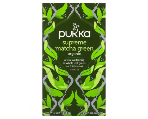 Травяные сборы и чаи Pukka Herbs, Organic Green Tea, Supreme Matcha Green, 20 пакетиков, 30 г (1,05 унции) Травяные сборы и чаи Pukka Herbs, Organic Green Tea, Supreme Matcha Green, 20 пакетиков, 30 г (1,05 унции)