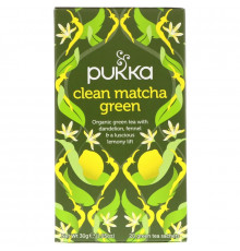 Pukka Herbs, Зеленый чай маття, 20 пакетиков зеленого чая, 1,5 г (0,05 унций) каждый