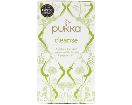 Pukka Herbs, Очищающий травяной чай в пакетиках, для очищения организма, без кофеина, 20 пакетиков, 1,27 унции (36 г) Pukka Herbs, Очищающий травяной чай в пакетиках, для очищения организма, без кофеина, 20 пакетиков, 1,27 унции (36 г)