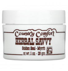 Country Comfort, Herbal Savvy, желтокорень и мирра, крем 1 унции (28 г)