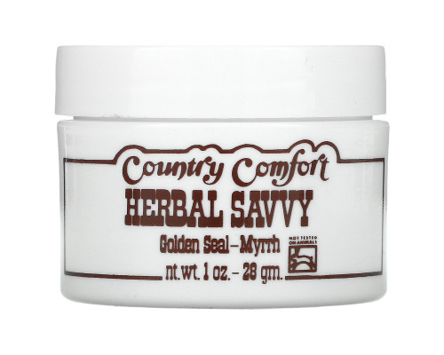 Country Comfort, Herbal Savvy, желтокорень и мирра, крем 1 унции (28 г) Country Comfort, Herbal Savvy, желтокорень и мирра, крем 1 унции (28 г)