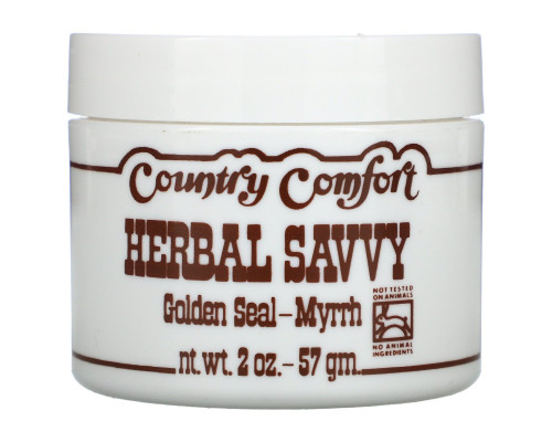 Country Comfort, Herbal Savvy, гидрастис и мирра, 2 унции (57 г) Country Comfort, Herbal Savvy, гидрастис и мирра, 2 унции (57 г)
