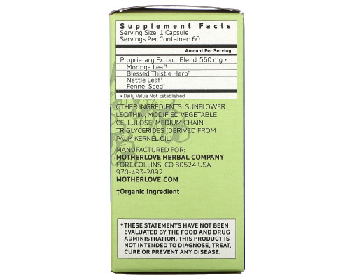 Motherlove, More Milk Moringa, 60 Liquid Capsules Motherlove, More Milk Moringa, 60 Liquid Capsules