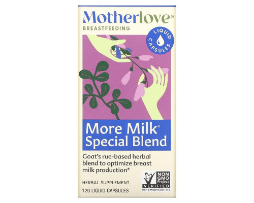 Motherlove More Milk Специальный состав 120 растительных жидких капслул Motherlove More Milk Специальный состав 120 растительных жидких капслул