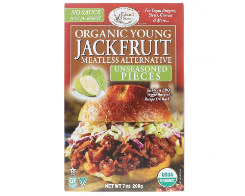 Edward & Sons, Organic Young Jackfruit, Unseasoned Pieces, 7 oz (200 g) Edward & Sons, Organic Young Jackfruit, Unseasoned Pieces, 7 oz (200 g)