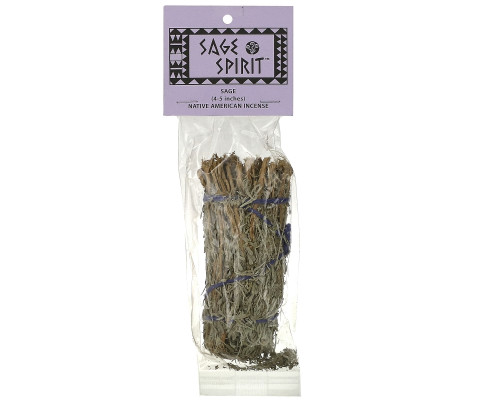 Sage Spirit, Благовоние коренных американцев, Шалфей, 1 палочка для окуривания малого размера (10-12 см) Sage Spirit, Благовоние коренных американцев, Шалфей, 1 палочка для окуривания малого размера (10-12 см)
