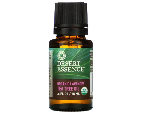 Desert Essence, Органическая лаванда с маслом чайного дерева, 0,6 жидких унций (18 мл) Desert Essence, Органическая лаванда с маслом чайного дерева, 0,6 жидких унций (18 мл)