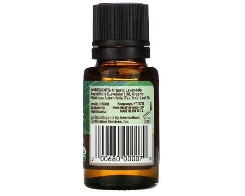 Desert Essence, Органическая лаванда с маслом чайного дерева, 0,6 жидких унций (18 мл) Desert Essence, Органическая лаванда с маслом чайного дерева, 0,6 жидких унций (18 мл)