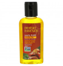 Desert Essence 100% Чистое масло жожоба, для кожи и волос, 2 жидких унции (60 мл)