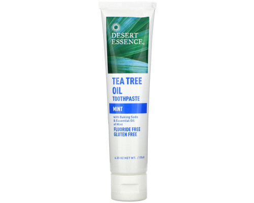 Desert Essence Натуральная мятная зубная паста с маслом чайного дерева 6.25 унций (176 г) Desert Essence Натуральная мятная зубная паста с маслом чайного дерева 6.25 унций (176 г)
