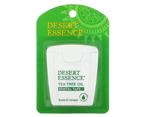 Desert Essence Зубная лента с маслом чайного дерева вощеная 30 ярдов (274 м) Desert Essence Зубная лента с маслом чайного дерева вощеная 30 ярдов (274 м)