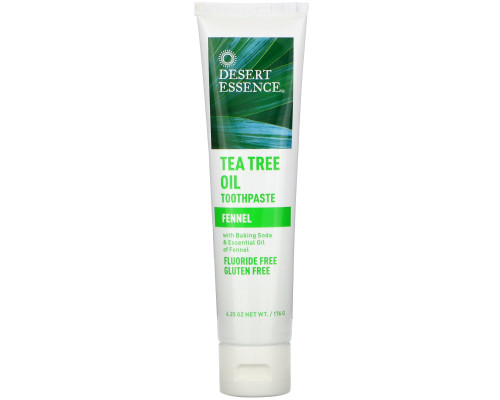 Desert Essence Натуральная зубная паста с маслом чайного дерева с фенхелем 6.25 унций (176 г) Desert Essence Натуральная зубная паста с маслом чайного дерева с фенхелем 6.25 унций (176 г)