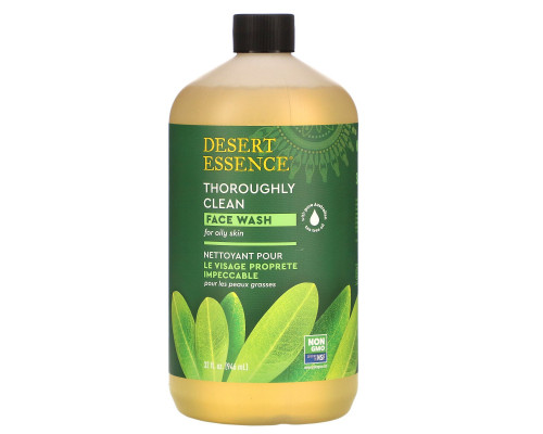 Desert Essence Thoroughly Clean Face Washc для чистки лица- оригинальный для жирной и комбинированной кожи 946 мл Desert Essence Thoroughly Clean Face Washc для чистки лица- оригинальный для жирной и комбинированной кожи 946 мл