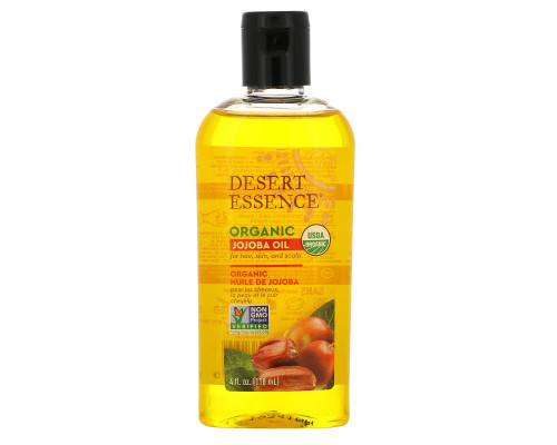 Desert Essence Органическое масло жожоба для волос кожи и кожи головы 4 жидких унций (118 мл)