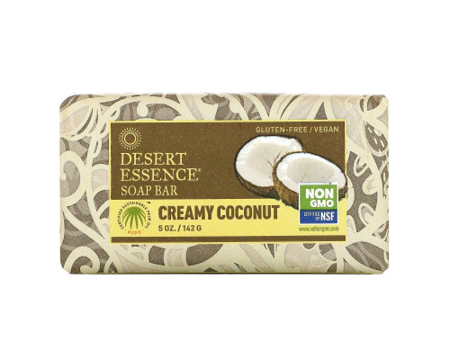 Desert Essence Мыло кремовый кокос 5 унций (142 г) Desert Essence Мыло кремовый кокос 5 унций (142 г)