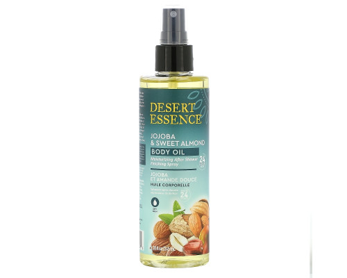 Desert Essence, Jojoba & Sweet Almond Body Oil Spray, 8.28 fl oz (245 ml) Desert Essence, Jojoba & Sweet Almond Body Oil Spray, 8.28 fl oz (245 ml)
