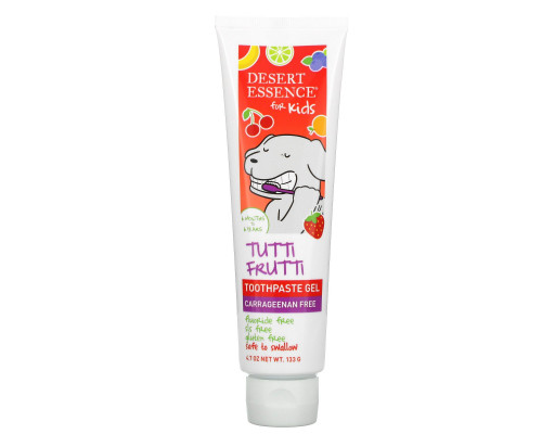 Desert Essence, Kids, Toothpaste Gel, Tutti Frutti, 4.7 oz (133 g) Desert Essence, Kids, Toothpaste Gel, Tutti Frutti, 4.7 oz (133 g)