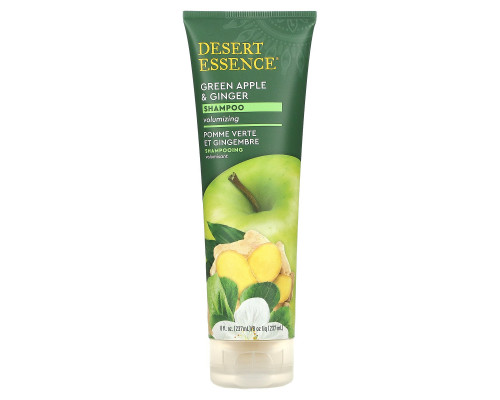 Desert Essence, Органическая продукция, Шампунь с зеленым яблоком и имбирем, для объема волос, 8 жидких унций (237 мл) Desert Essence, Органическая продукция, Шампунь с зеленым яблоком и имбирем, для объема волос, 8 жидких унций (237 мл)