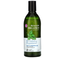 Avalon Organics Гель для душа и ванной с мятой 12 жидких унций (355 мл)
