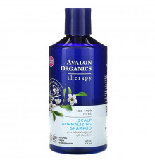Avalon Organics Шампунь нормализующий кожу голову Чайное дерево и мята 14 fl oz (414 мл)