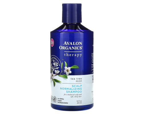 Avalon Organics Шампунь нормализующий кожу голову Чайное дерево и мята 14 fl oz (414 мл) Avalon Organics Шампунь нормализующий кожу голову Чайное дерево и мята 14 fl oz (414 мл)