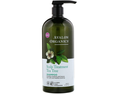 Avalon Organics Шампуньтерапия для кожи головы чайное дерево 32 жидких унций (946 мл) Avalon Organics Шампуньтерапия для кожи головы чайное дерево 32 жидких унций (946 мл)
