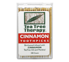 Tea Tree Therapy Зубочистки с корицей около 100 шт.