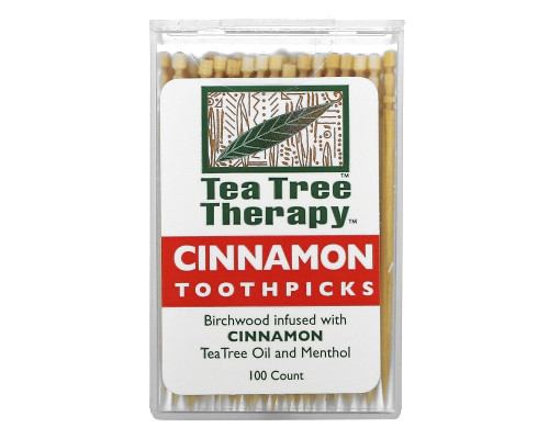 Tea Tree Therapy Зубочистки с корицей около 100 шт. Tea Tree Therapy Зубочистки с корицей около 100 шт.